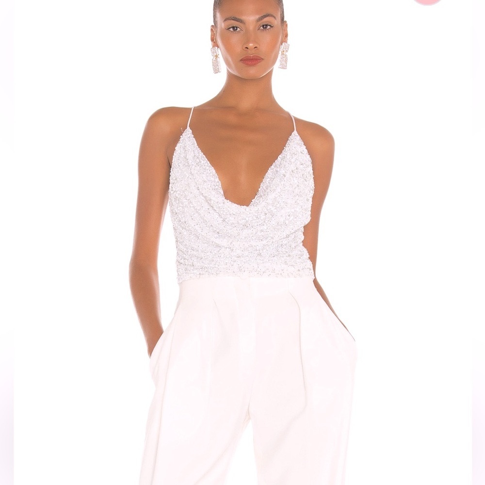 Retrofete from Revolve Beaded Top in White Size Small